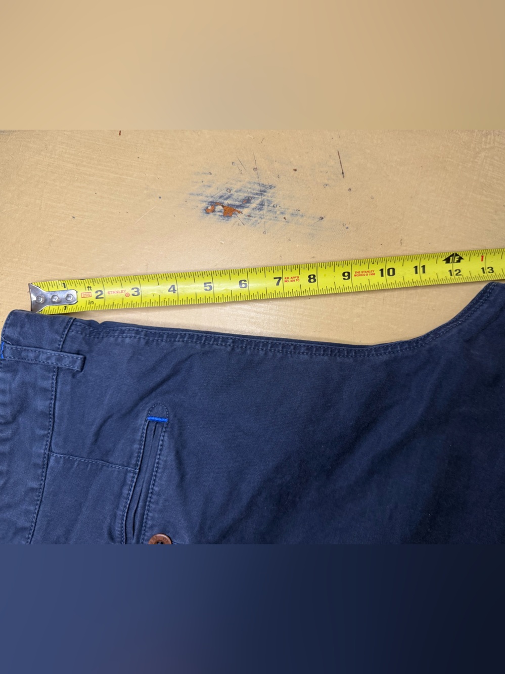 Robert Graham Slate Blue Flat-Front Cotton Shorts - Picture 5 of 7